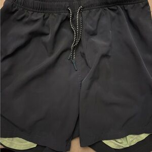 Ingear Athletic Shorts with Black and Green Accents